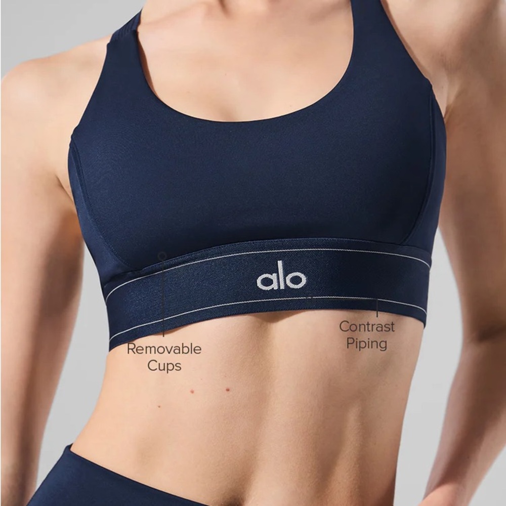 ALO Yoga Women's Navy Sports Bra
